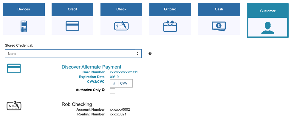 Customer Payment Method